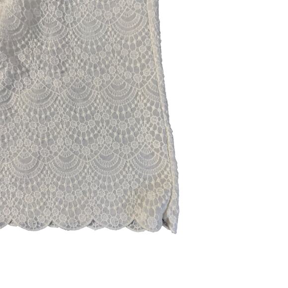 Ann Taylor Loft Ivory Floral Sheer Blouse XL Lightweight Boho Chic Breezy Magic - Picture 4 of 6